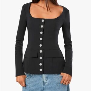 Weworewhat peplum blazer NWT